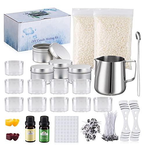 JBEIY Kit para Hacer Velas, Kit de Velas Perfumadas, Kit Velas Caseras con Herramientas Completas, Kit Velas Aromaticas Fabricacion para Principiantes Adultos