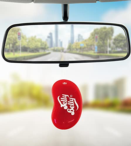 Jelly Belly® - Ambientador de coche 3D colgante del espejo retrovisor con fragancia y aroma a cereza con toques plátano y vainilla - 30 días de duración