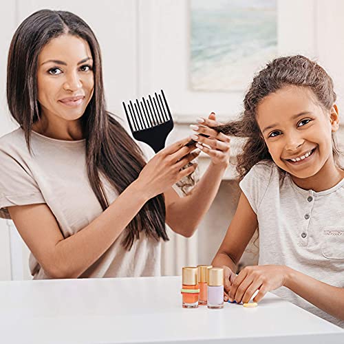 JeoPoom Peine Afro Grueso con Mango Peine de Pelo de Peluquería de ángulo de Dientes Grandes para Rizos Naturales y Filamentos, 18cm