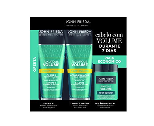 John Frieda Económico Champú, Acondicionador y Loción De Peinado Volumen 600 ml