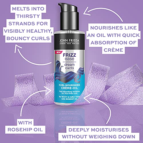 John Frieda | Frizz Ease Dream Curls | Aceite En Crema Para Definir Rizos, Incoloro, 100 Mililitro