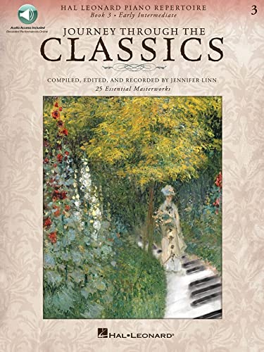 Journey through the classics 3 early intermediate piano +enregistrements online: Hal Leonard Piano Repertoire - 25 Essential Masterworks (Hal Leonard Piano Repertoire, 3)