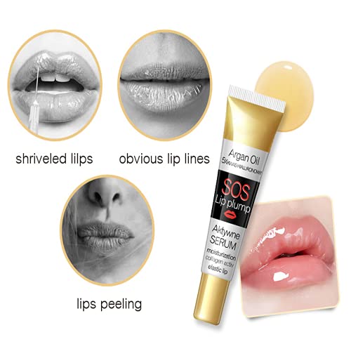 Juego de 2 uds para rellenar los labios, colágeno voluminizador instantáneo para rellenar los labios, hidratante, reparación de labios, esencia de volumen extremo, potenciador de labios