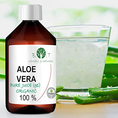 Jugo de Aloe Vera Puro. Aloe Vera 100% Natural. Zumo Líquido de Aloe Vera Detox. Aloe Vera Original de España. Jugo Concentrado directamente de la Planta - 250 ml