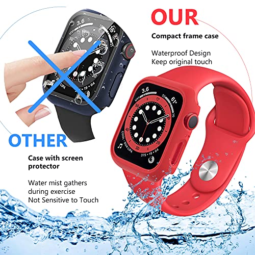 Jvchengxi [10 Piezas] Mate Funda Compatible con Apple Watch 38mm Series 3/2/1, [Sin Cristal Templado Protector de Pantalla] Duro PC Marco Carcasa Protectora Anti-Choque Parachoques para iWatch 38mm