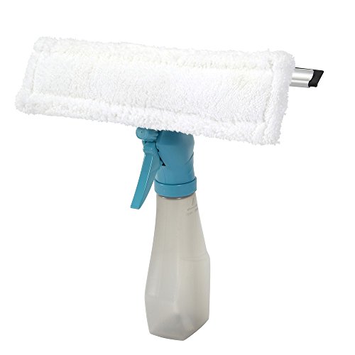 JVL – Coche Cuidado Limpieza gama 3 en 1 Limpiador de ventanas con Y de plástico botella de Spray, microfibra, azul/gris, 27 x 10 x 25 cm