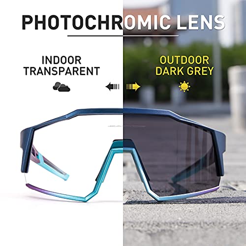 KAPVOE Gafas de Ciclismo Fotocromáticas con TR90 Gafas de Sol Deportivas Mujeres Hombres Running Transparente MTB Bicicleta Accesorios 05