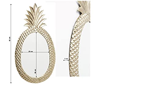 Kare Design Espejo Pineapple, Oro, 82x41x5cm