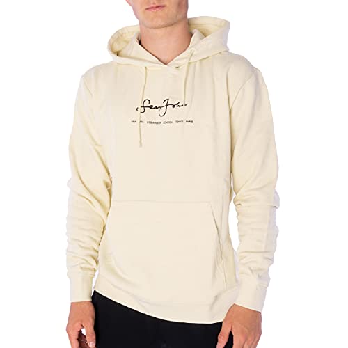 Karl Kani Sean John Classic Metal Logo Hoodie - Sudadera con capucha para hombre, arena, L