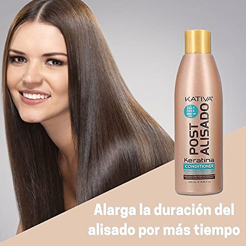 KATIVA Acondicionador Post Alisado - Sin Parabenos ni sulfatos 250 ml