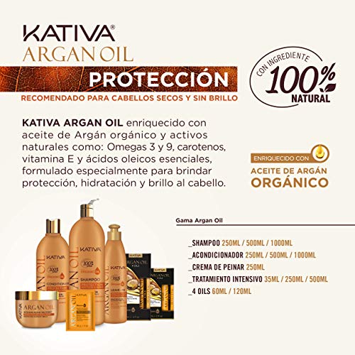 KATIVA Argan Oil Mascarilla Cabello 35gr - 50 G, Único