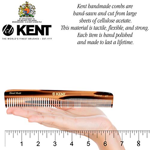 Kent Brushes Peine para Cabello (6T, Marrón)