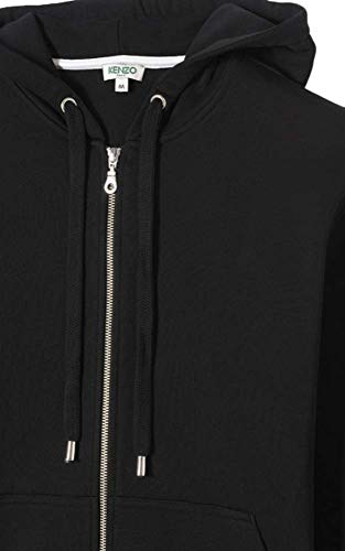 Kenzo Chaqueta con capucha para hombre con logotipo impreso. Negro S