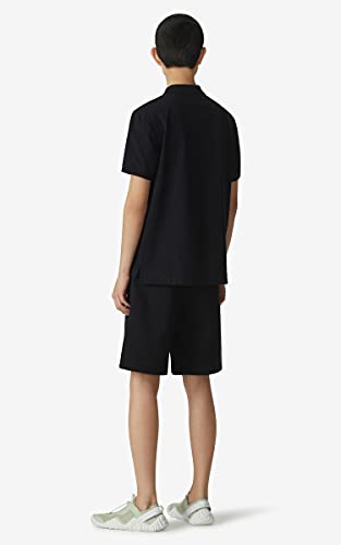 Kenzo Little X Sport - Polo para hombre (manga corta, 100% algodón, corte clásico), Negro , M