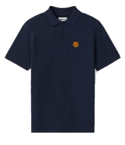 Kenzo Polo Tiger Crest para hombre, azul marino, 100% algodón, azul, M