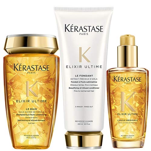 Kerastase Elixir Ultime Kit Champù 250ml Acondicionador 200mlL'Huile 100ml