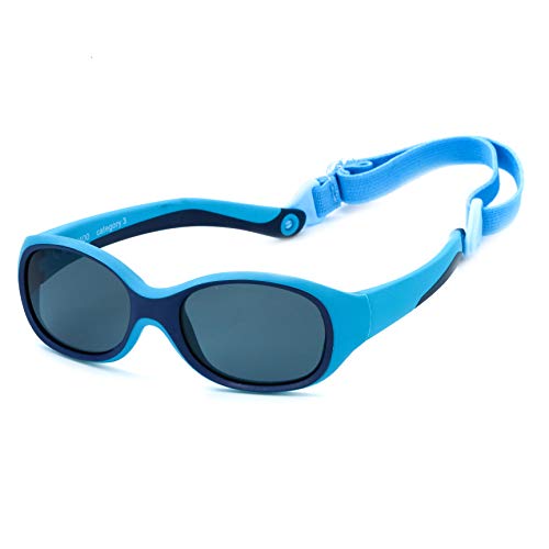 Kiddus Gafas de Sol SUPER FLEXIBLES de GOMA para Niño y Niña. A partir de 2 Años. Sin BPA. Irrompibles. Banda Ajustable y Extraíble. Protección UV400 contra Rayos UVA Y UVB. OUTDOOR