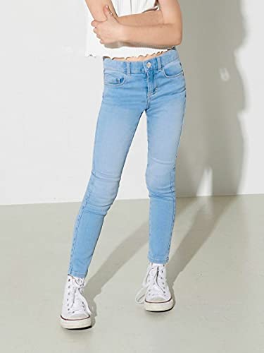 Kids ONLY KONROYAL Life REG Skinny BJ13333 Noos Jeans, Light Blue Denim, 128 para Niñas