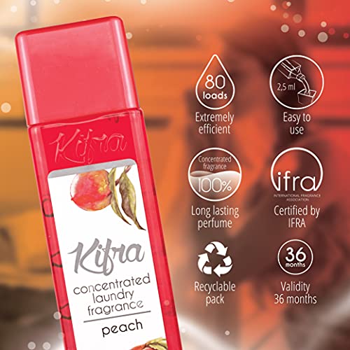 KIFRA PEACH Perfume de Lavandería Concentrado 200ml 80 Ciclos de Lavado