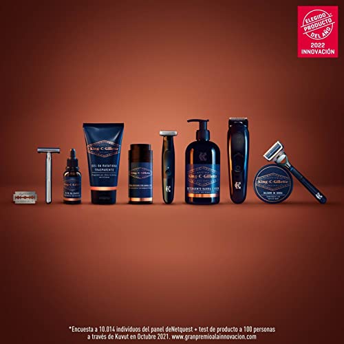 King C. Gillette Crema Hidratante para Rostro y Barba con Vitamina B3 y B5, 100 ml