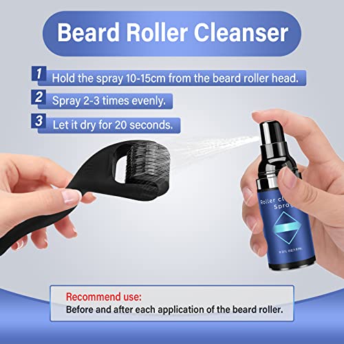 Kit de Barba para Hombres 5Pcs, Kit de Crecimiento de Barba Profesional con Suero Activador de Crecimiento Barba,Spray para Barba,Limpiador,Peine, Regalos Originales Hombres