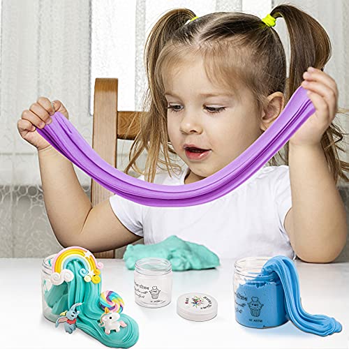 Kit de Fabricación de Baba de Mantequilla Para Niñas Regalo, Esponjosa Nube de Baba de Mantequilla Regalos de Juguete Para Aliviar el Estrés Para Niñas 4 Paquete de Juguete de Baba de Masilla Regalo