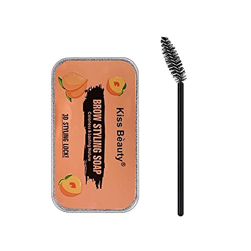 Kit de jabón moldeador de cejas 3D Gel fijador de cejas Cera moldeadora de cejas resistente al agua de larga duración Pomada de tinte para cejas con cepillo Jabón para peinar cejas para mujeres