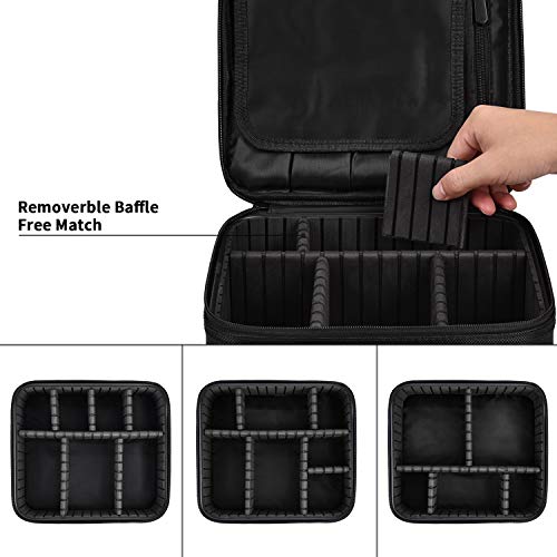 Kit de Maquillaje Neceser Make Up Bolso de Cosméticos Portable Organizador Maletín para Maquillaje Maleta de Makeup Profesional con Divisiones Extraíbles