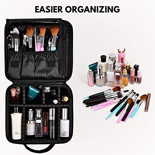 Kit de Maquillaje Neceser Make Up Bolso de Cosméticos Portable Organizador Maletín para Maquillaje Maleta de Makeup Profesional con Divisiones Extraíbles