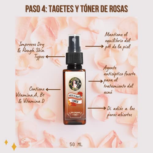 Kit Facial Anti Envejecimiento Para Mujeres a Base De Hierbas Del Himalaya: 100% Máscara De Arcilla De Curación Orgánica De La: Elimina Piel Muerta Y Puntos Negros, Limpia Los Poros