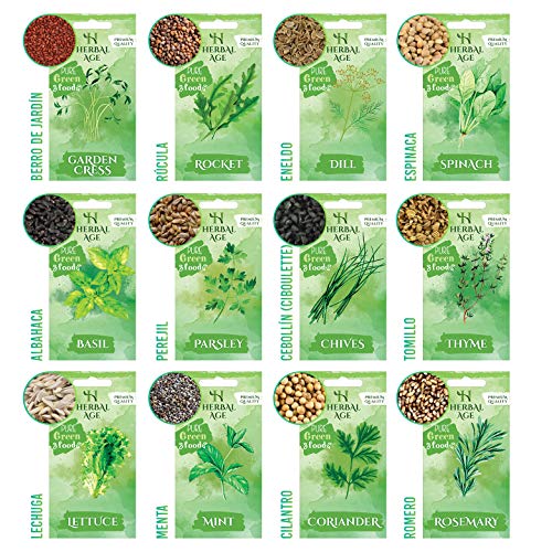 Kit Semillas Huerto Urbano - 12 Variedades De Plantas Aromáticas, 8700 Semillas Para Cultivar De Hierbas Frescas En Casa, En Terraza, En Jardin - Regalos Originales Para Mujer, Hombre, Niños, Amigas