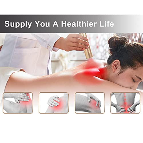 KTS Dispositivo de terapia de luz roja para espalda, cuello, hombros, rodillas, manos, terapia con luz infrarroja LED para dolores articulares y musculares, linterna portátil con batería recargable