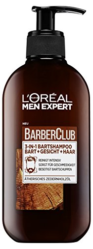 L 'Oréal Men expert Barber Club de 3 en 1 Barba Champú cabello, cara y barba, 200 ml