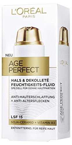 L 'Oreal Paris Crema Hidratante Age Perfect soja Esencia Humedad Cuidado Collar & dekolleté 50 ml