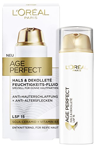 L 'Oreal Paris Crema Hidratante Age Perfect soja Esencia Humedad Cuidado Collar & dekolleté 50 ml