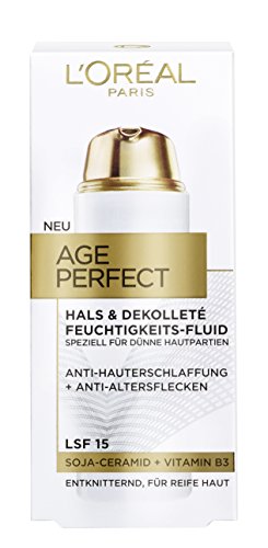 L 'Oreal Paris Crema Hidratante Age Perfect soja Esencia Humedad Cuidado Collar & dekolleté 50 ml