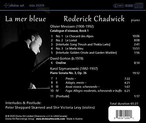 La Mer Bleue [Roderick Chadwick; Peter Sheppard Skaerved; Shor Victoria Levy] [Divine Art: DDA 25209]