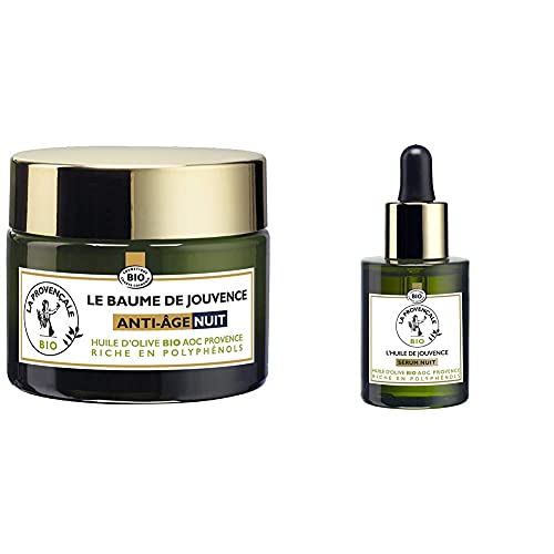 LA PROVENCALE JOUVENCE La Provençale Le Baume De Jouvence Anti-Age Nuit Soin Visage Nuit + La Provençale – L'Huile De Jouvence Sérum Nuit – Soin Visage Certifié Bio