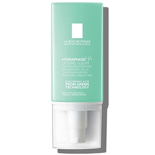 La Roche-Posay Hydraphase Textura Ligera | Loción Hidratante Para Rostro Y Escote | Rehidrata E Ilumina | Con Ácido Hialurónico | Pieles Sensibles, color Blanco, 50 ml