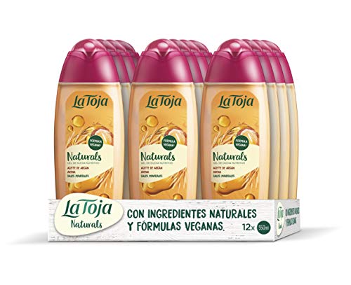 La Toja Naturals - Gel De Baño Con Aceite De Argán Y Avena - 12uds de 550ml (6.600ml) – Ingredientes naturales y fórmulas veganas – Fragancias que dejan huella