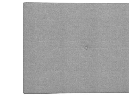 LA WEB DEL COLCHON - Cabecero tapizado Julie para Cama de 105 (115 x 55 cms) Gris Claro Textil Suave