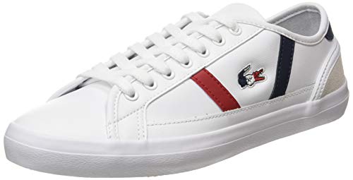 Lacoste Sideline TRI1 CMA, Zapatillas Hombre, Blanc Wht Nvy Red, 44 EU