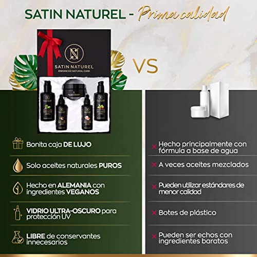 LANZAMIENTO Set de Regalo Orgánico Cuidado Corporal Premium XXL 800ml - Aceite de ricino + Manteca de karite + Aceite de Argan + Aceite de almendras + Aceite de jojoba Regalos Originales para Mujer