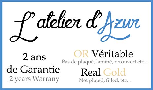 L'Atelier d'Azur – Pulsera para mujer de oro tricolor: grano de café amarillo, blanco y rosa