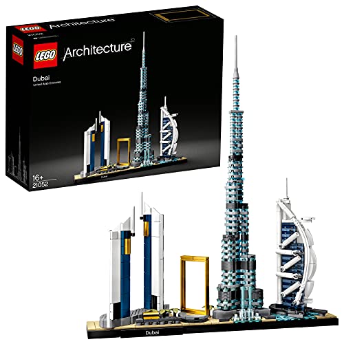 LEGO 21052 Architecture Dubái, Maqueta para Construir, Regalos Originales y Manualidades para Niños 16 años y Adultos