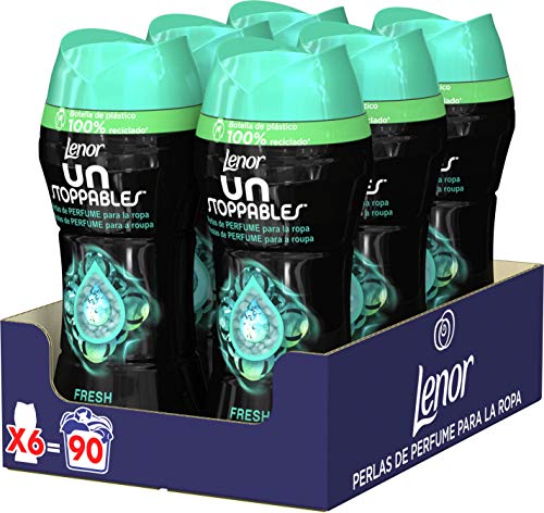 Lenor UNstoppables Perlas de Perfume para la Ropa, 90 Lavados (6 x 210 gr), Fragancia Fresh