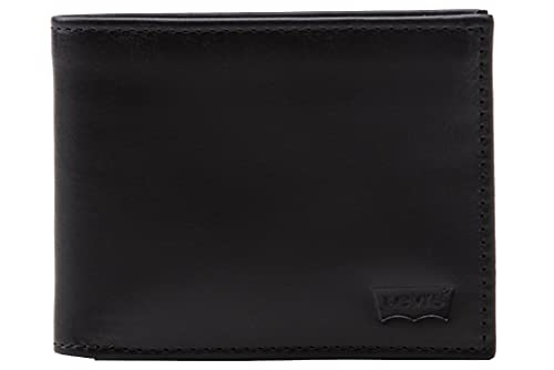 Levi's Casual Classics Hunte Coin Bifold-Batwing, Accesorio de Viaje-Billetera Plegable para Hombre, Black Normal, UN