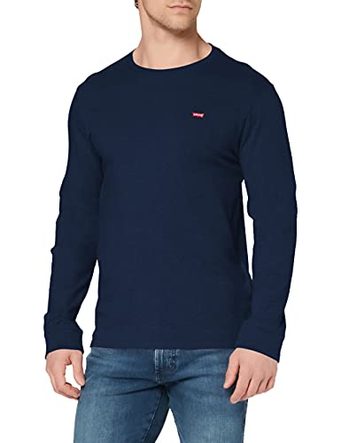 Levi's Original Hm tee Camisa de Manga Larga, LS Cotton + Patch Dress Blues, L para Hombre