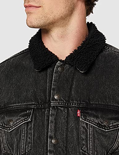 Levi's Type 3 Trucker Chaqueta, Negro (Roadster Sherpa), M para Hombre