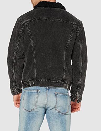 Levi's Type 3 Trucker Chaqueta, Negro (Roadster Sherpa), M para Hombre